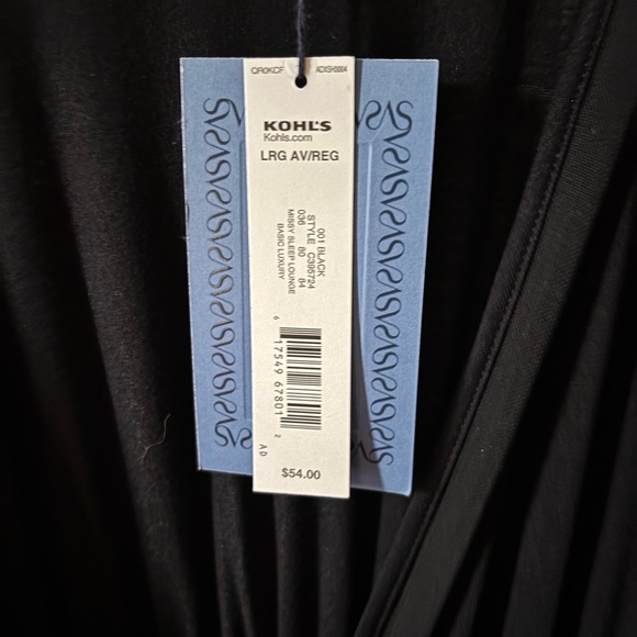 Simply Vera wrap black robe size L with tags - Picture 4 of 4